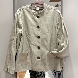 NWOT Appleseed Petites linen jacket 12P linen/rayon blend- unstructured fit